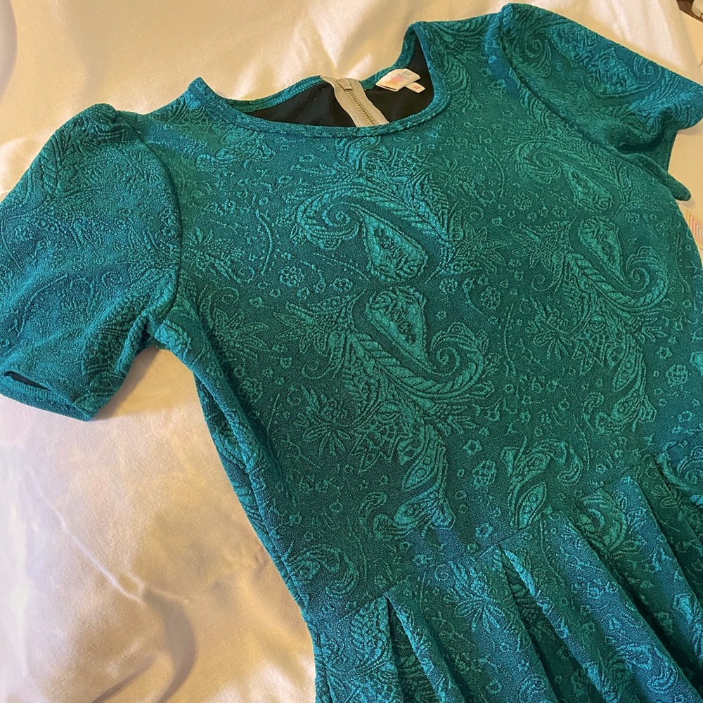 Midi length green dress